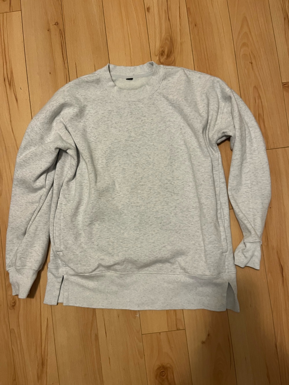 Women's Light Gray Crewneck Sweater - Relaxed Everyday Pullover